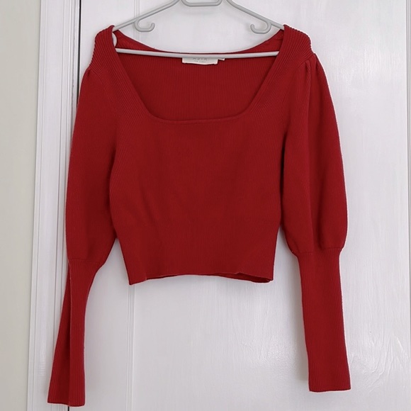 ASTR BIJOU SQUARE NECK SWEATER - Picture 1 of 6